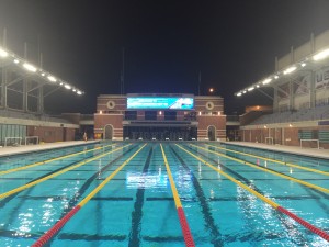 USC pool at night